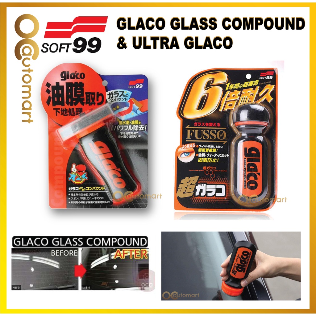 SOFT99 Glaco Glass Compound Roll On + Ultra Glaco