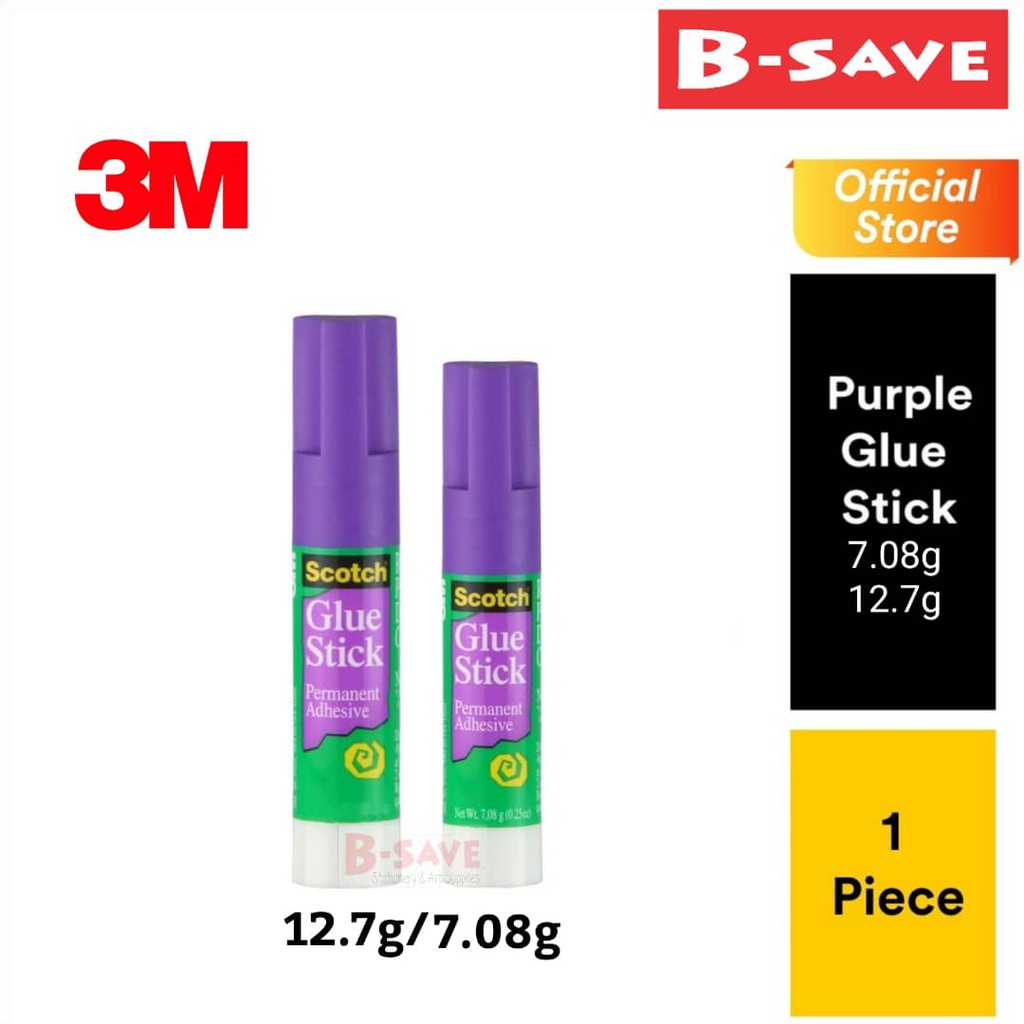 3M Scotch Glue Stick Permanent Adhensive Purple 7.08g / 12.7g