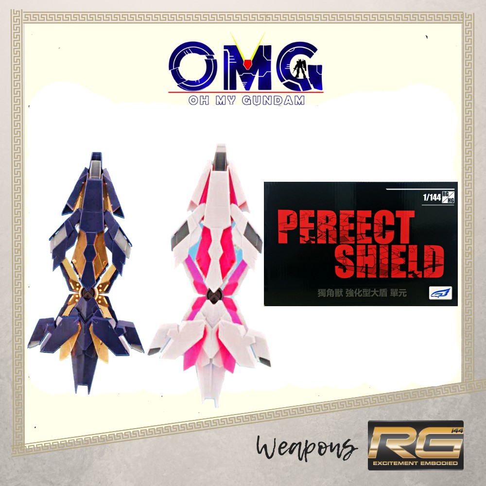 EffectsWings Weapon RG HG Perfect Shield Unicorn Banshee Weapons 1/144 ...