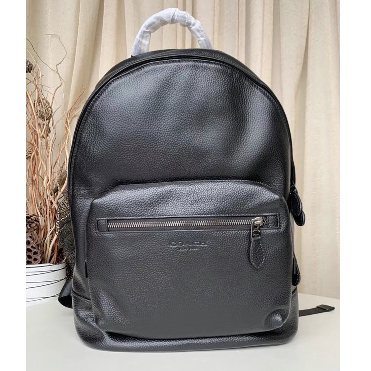 Coach 2854 New Men's Leather Commuter Simple Backpack full black ...