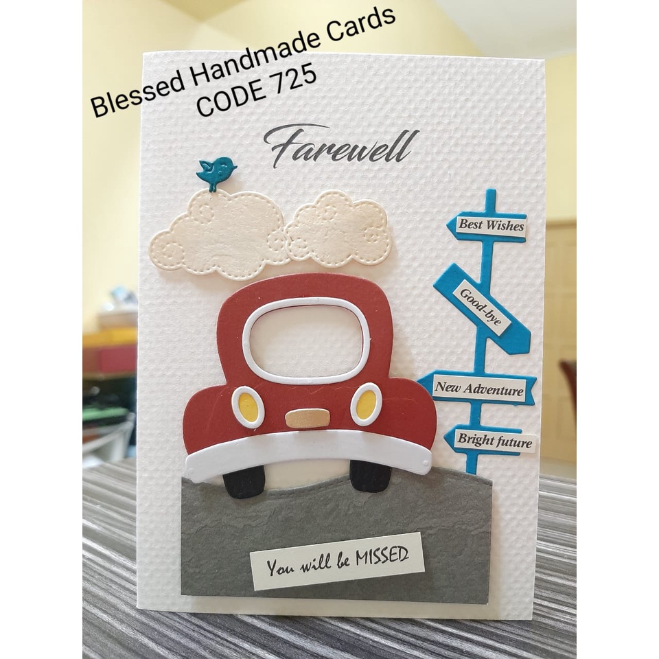 Handmade cards - Farewell / Goodbye / New advanture / miss you Card (A6 ...