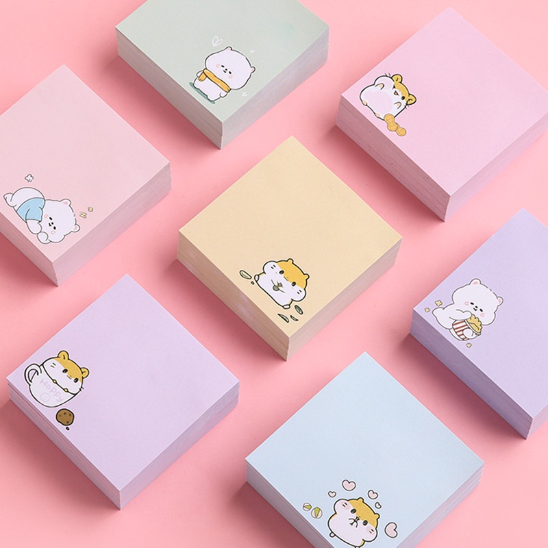80 Sheets Cartoon Sticky Notes Portable Student Memo Pad Office ...