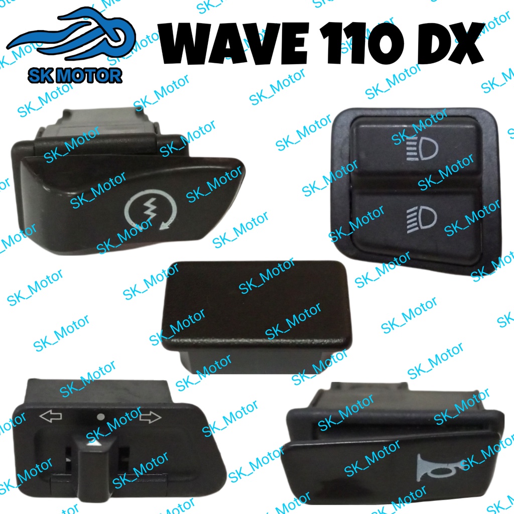 Honda WAVE 110 S DX WAVE110 DX Button Starter Horn Hi Low Signal Cover ...