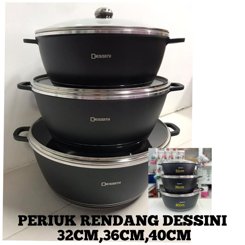 32,36,40CM PERIUK RENDANG GLASS LID | Shopee Malaysia
