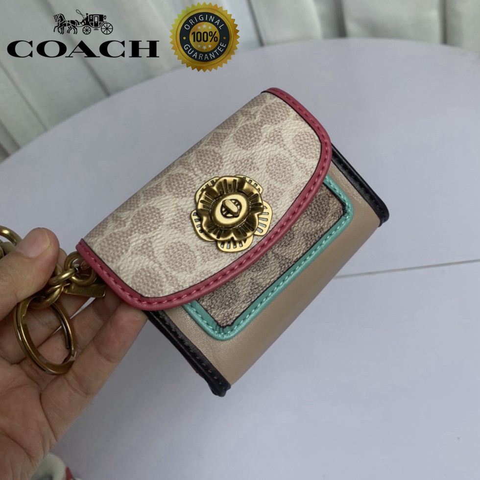 Coach best sale keychain pouch