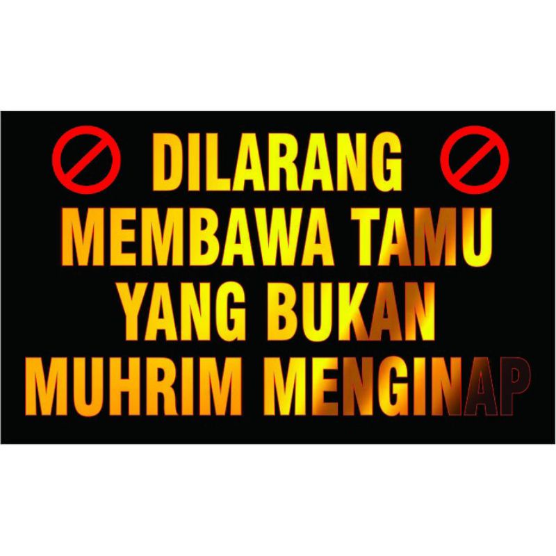 YG Stickers Do Not Bring Guests Who Are Not MUHRIM | Shopee Malaysia