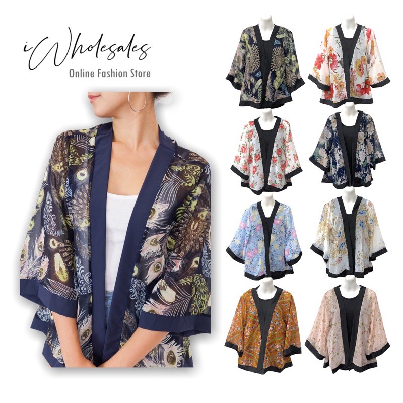 Kimono hot sale chiffon cardigan