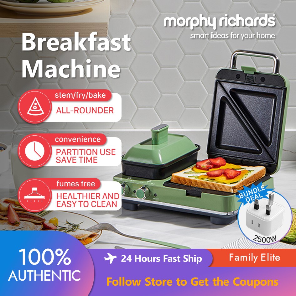 Morphy Richards Multifunctional breakfast machine home multifunctional  sandwich light food machine waffle machine MR9086