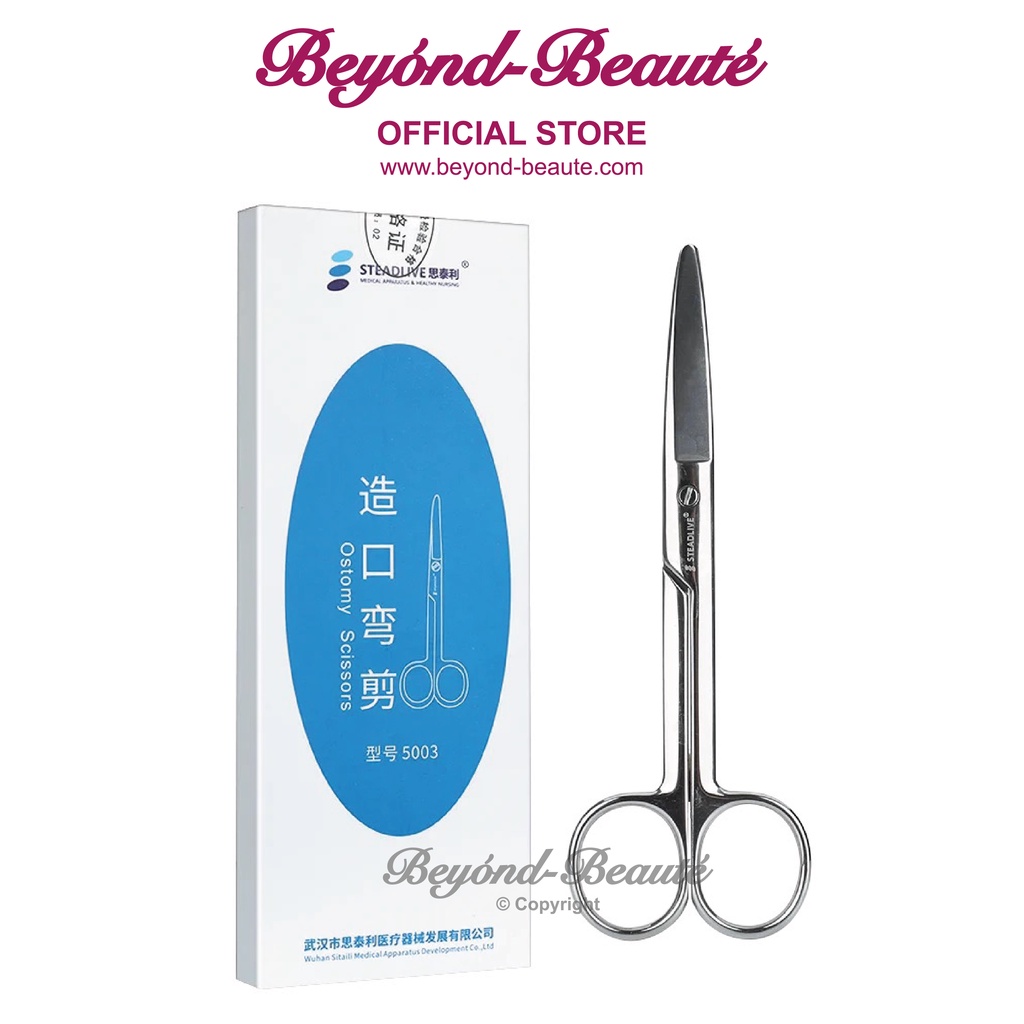 Beyond Medx Steadlive Ostomy Scissors / Stoma Bag Scissors / Curved