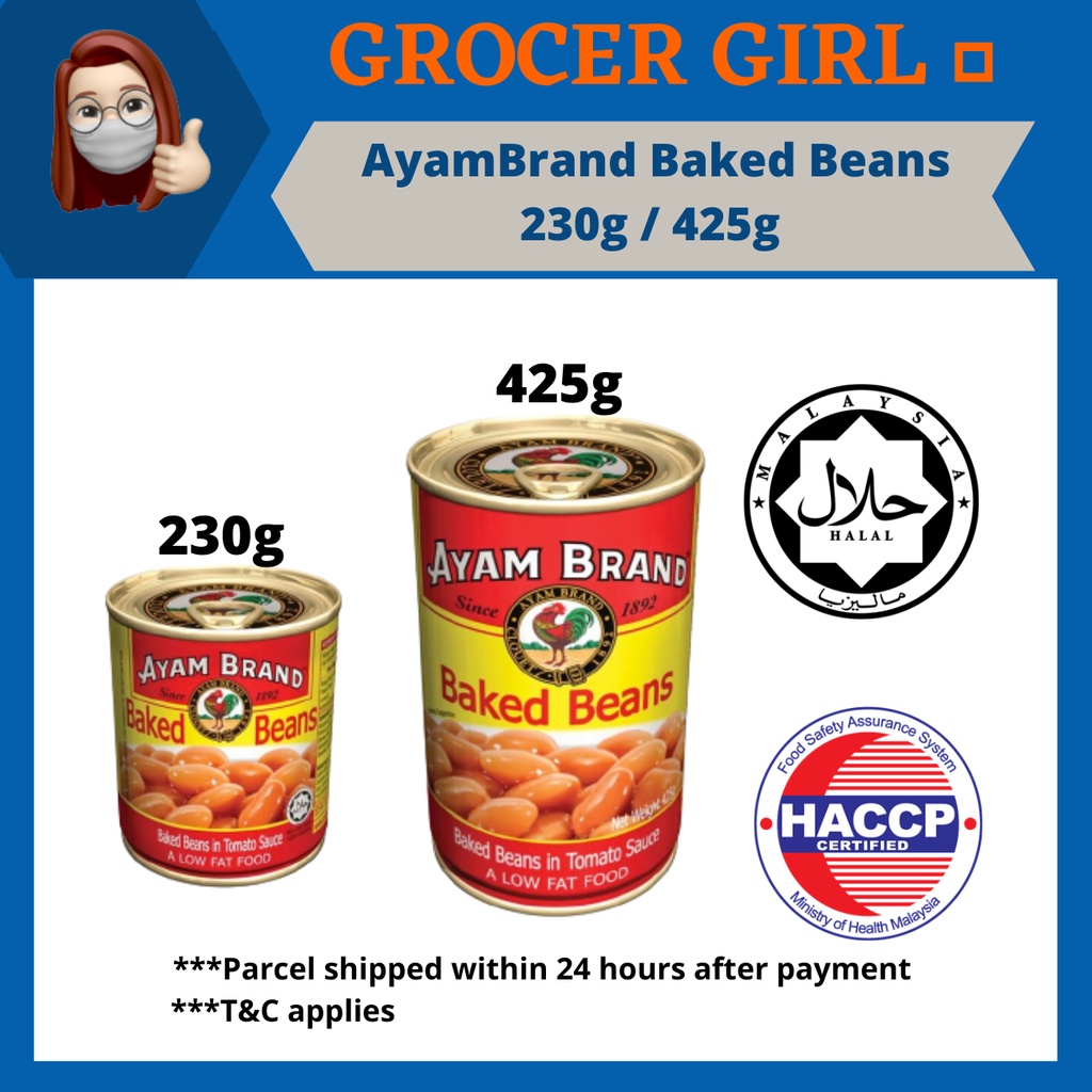 [Exp 2024] Ayam Brand Baked Bean 230g & 425g Shopee Malaysia