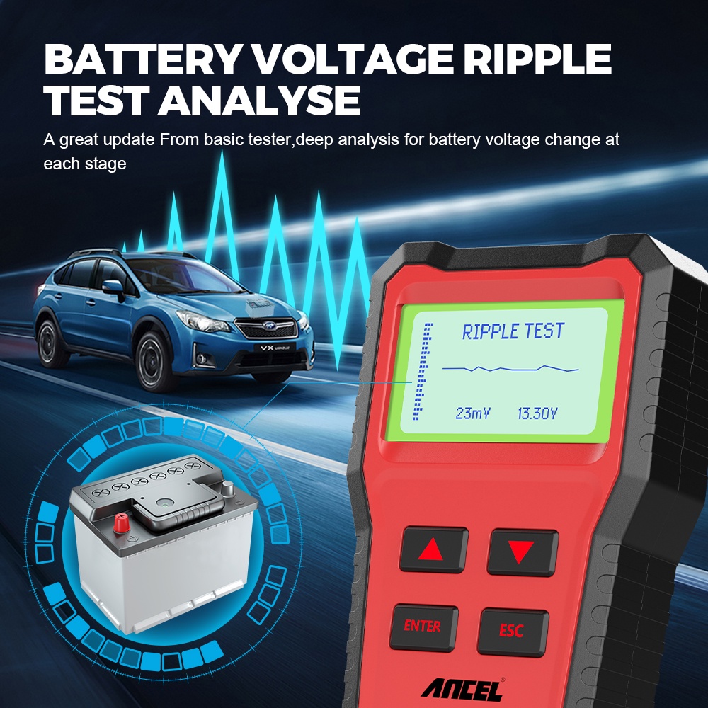 ANCEL BST100 12V Car Battery Tester Digital Car Battery Analyzer