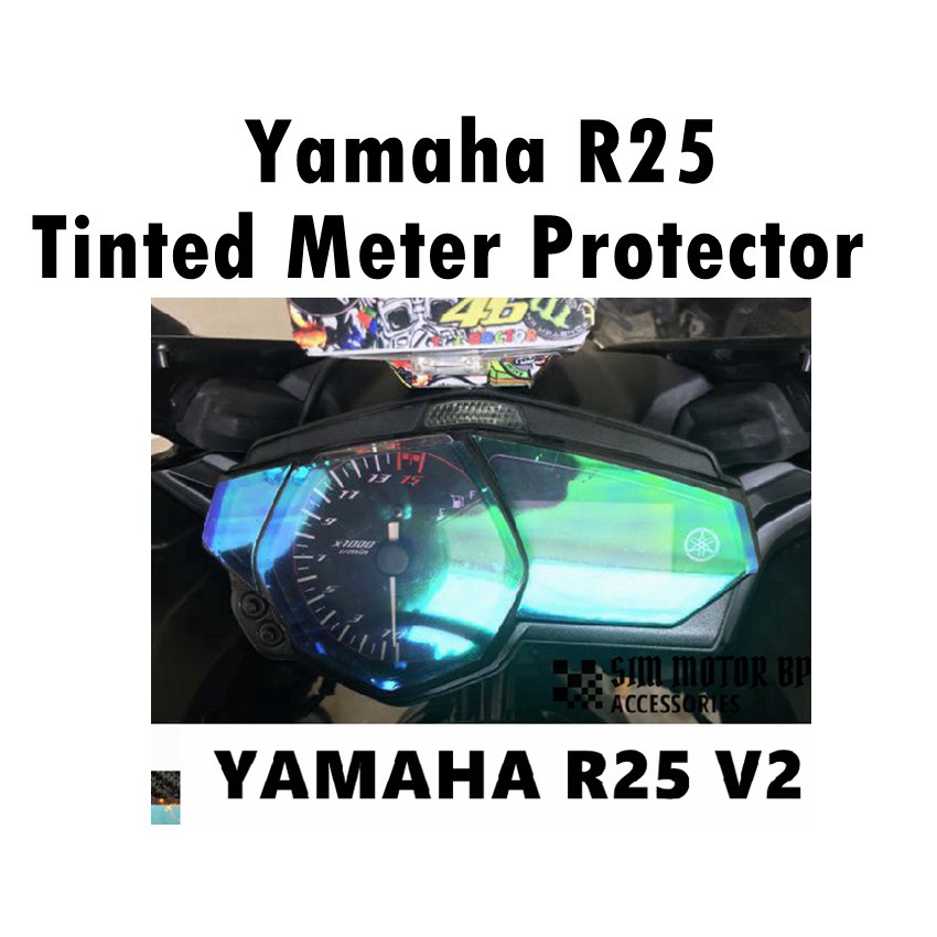YAMAHA R25 V1 V2 METER RAINBOW / BLACK TINTED STICKER | Shopee Malaysia