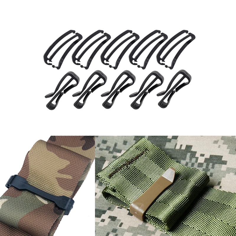 10pcs 25mm molle attachment webbing strap buckle waist belt ending clip
