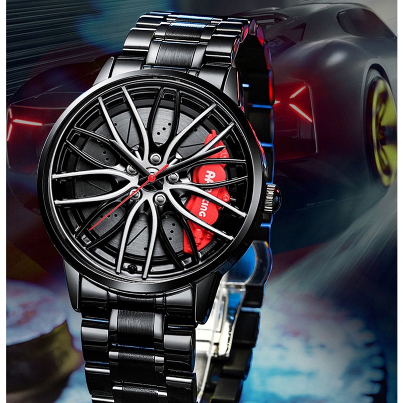 Men's Racing Car Skeleton Wheel Hub Business Non-Mechanical Waterproof ...