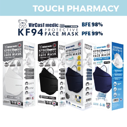 Vircast Medic Protective 4 Ply KF94 (20pcs/box) | Shopee Malaysia