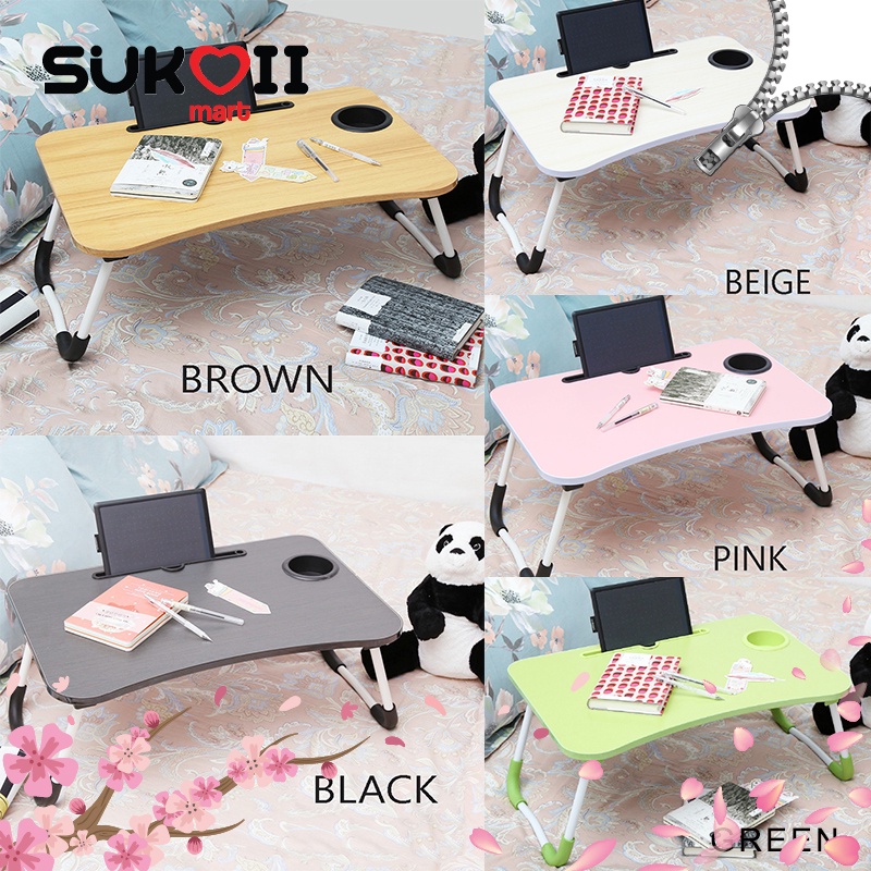 SKOI Folding Anti Slip Laptop Table Student Portable Study Desk Meja