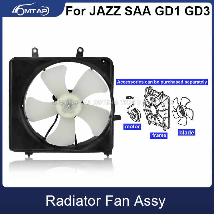 Radiator Cooling Fan Assy For HONDA FIT JAZZ SAA GD1 GD3 1.3/1.5L 2005 ...