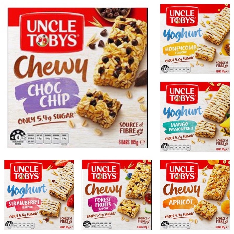 Uncle Tobys 6 bars Muesli Bar Chewy/Breakfast bar Shopee Malaysia