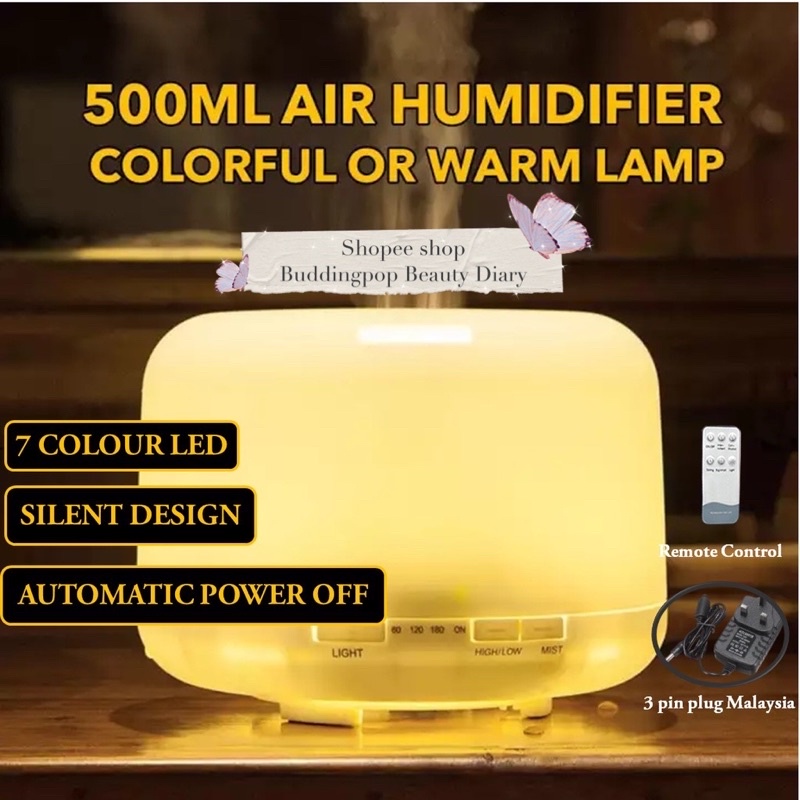 Bluetooth White 500ML Music speaker Air Diffuser with Remote Ultrasonic ...