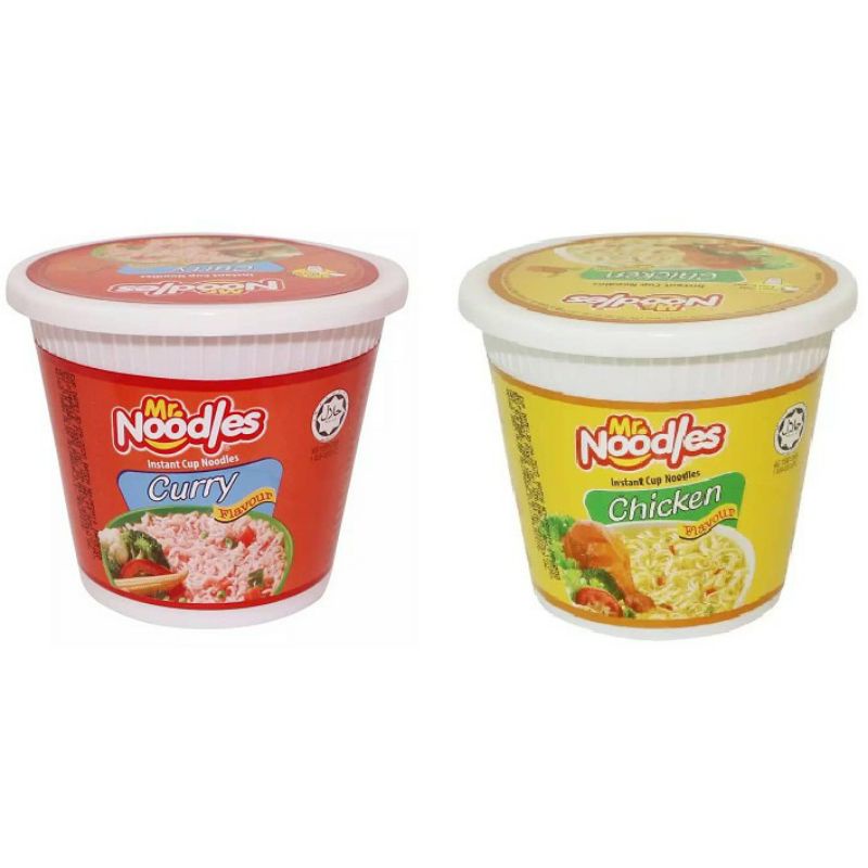 MR.NOODLE Instant Cup Noodles (Chicken /Curry) Flavor 40G