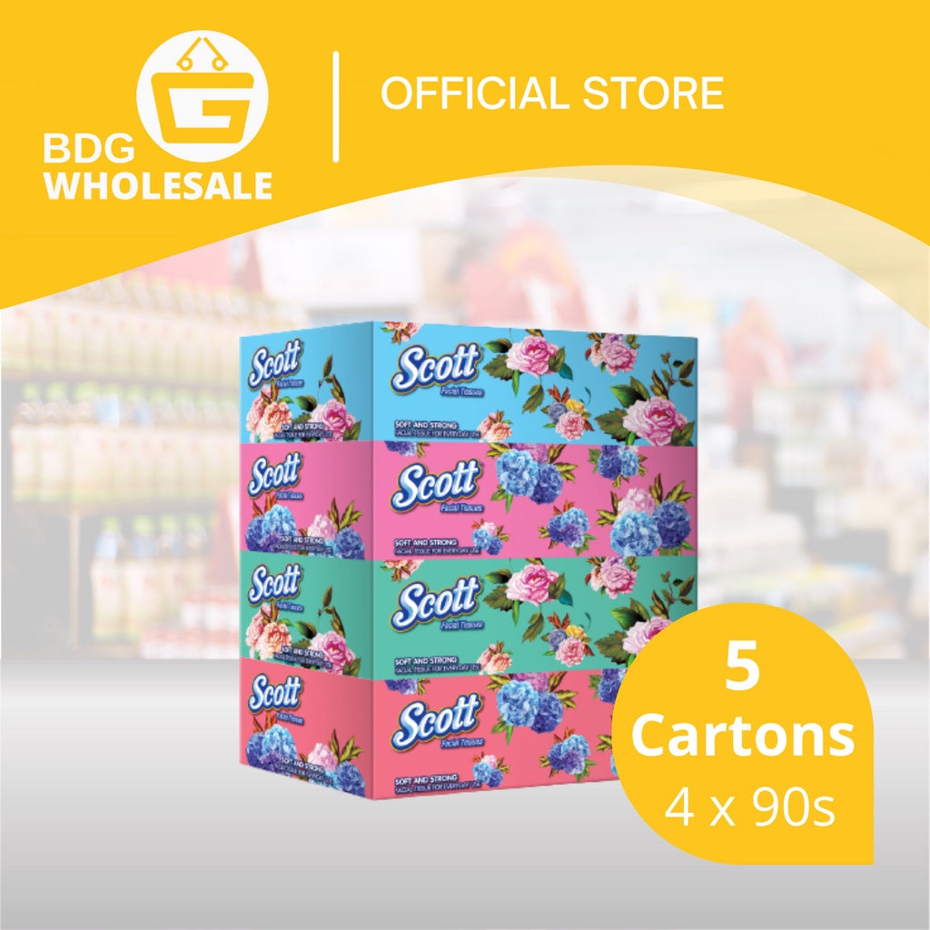 Scott Facial Tissue 2 ply 4 x 90s Shopee Malaysia