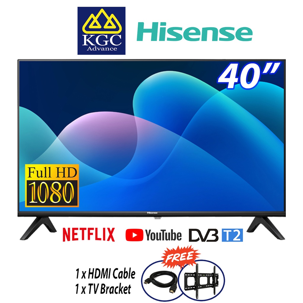 Hisense Smart Full HD LED TV (40) [Free Bracket + HDMI Cable