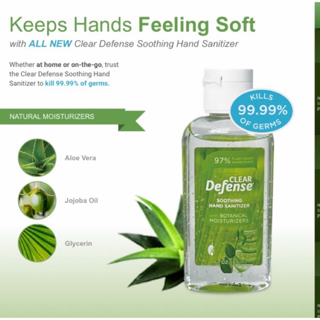 Clear Defense Moisturizing Hand Sanitizer (60ML) | Shopee Malaysia