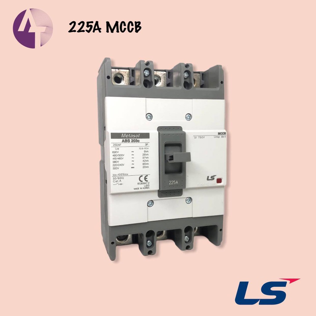 LS Moulded Case Circuit Breaker MCCB, 3 Pole, 37KA 175A, 200A, 225A ...