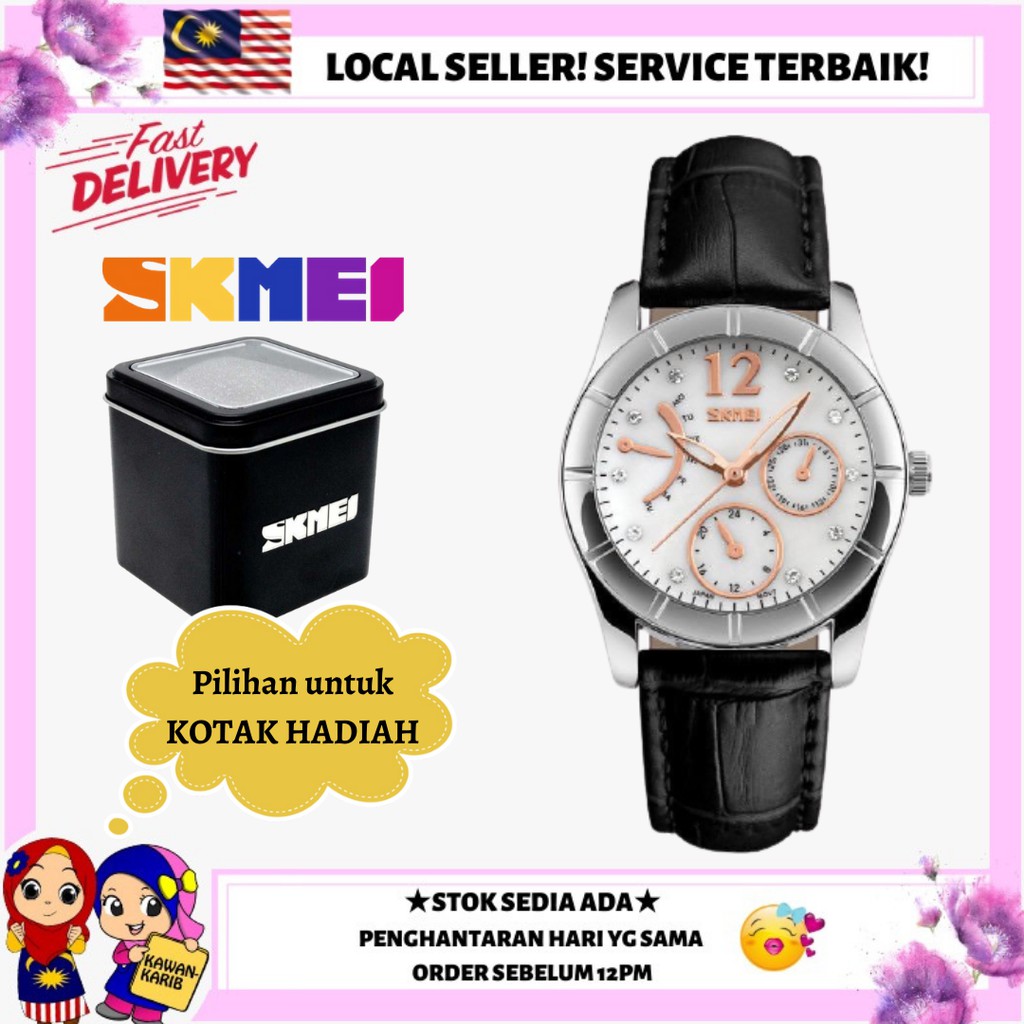 KAWANKARIB SKMEI 6911 Jam Tangan Perempuan Formal Classic Kalis Air Bertali Kulit Women Business Watch Shopee Malaysia