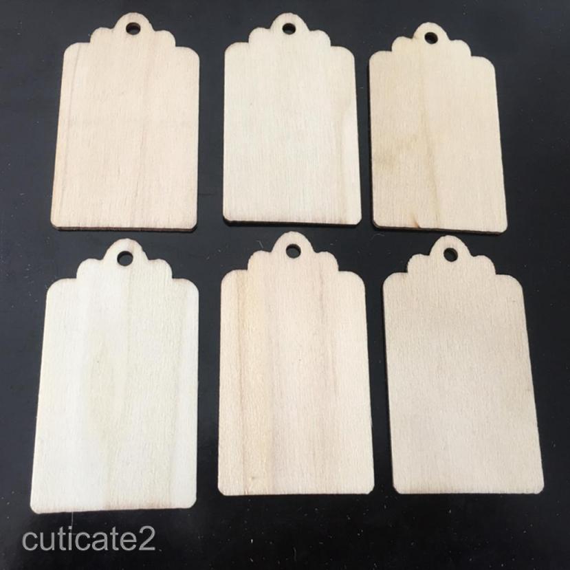 [cuticateddMY] 10pcs Natural Wood Rustic Gift Tags Hanging Label for ...