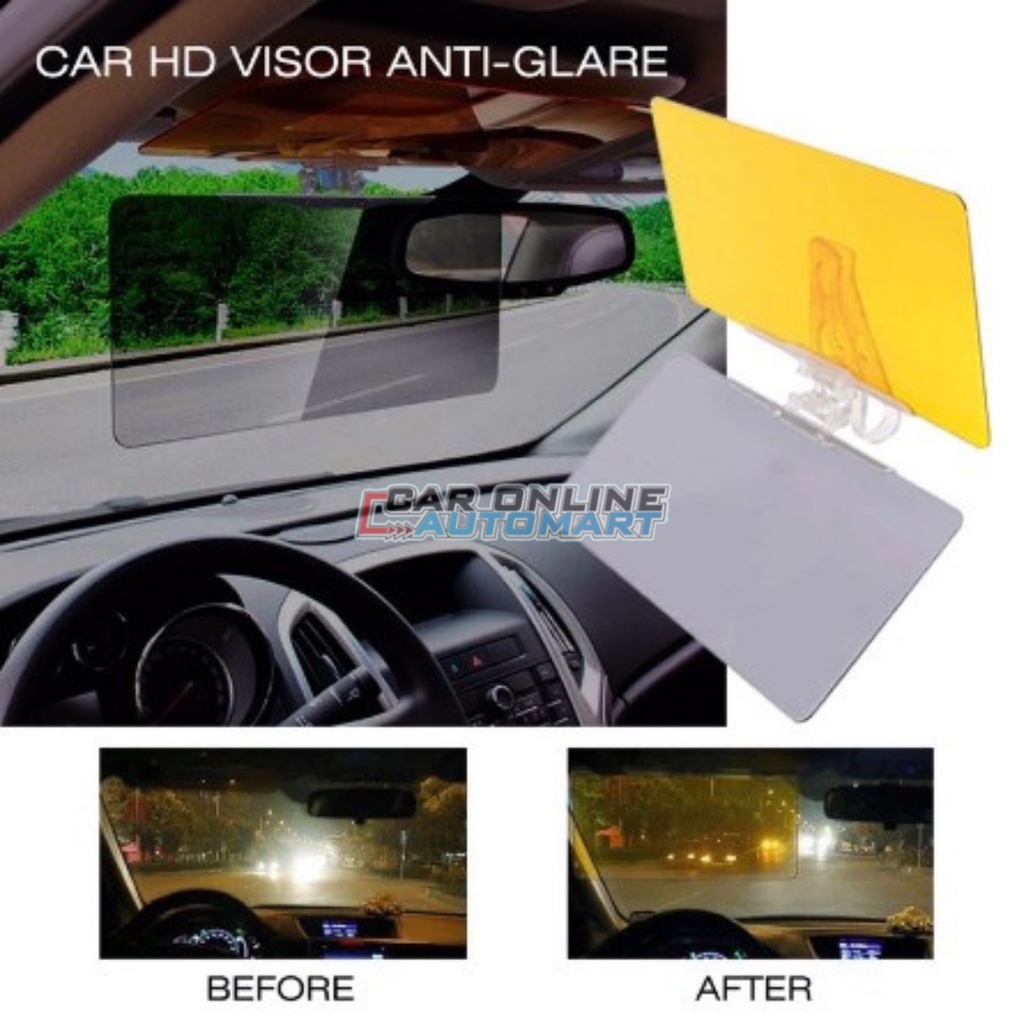 AutoSun 2 In 1 Hd Car Anti-Glare Dazzling Goggle Day Night Vision