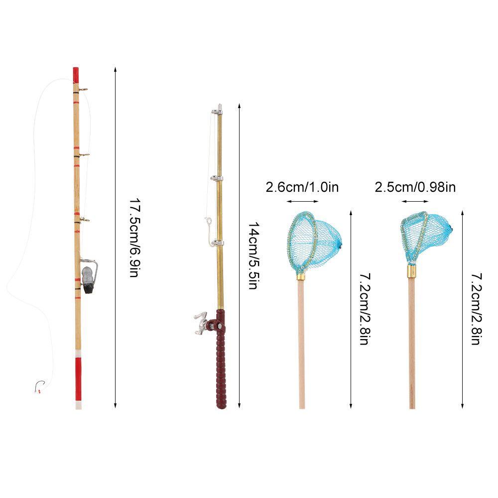 ITIT] Miniature Fishing Rod Scene Model 1:12 Scale Dollhouse Decoration  Micro Landscape Fish Pole | Shopee Malaysia