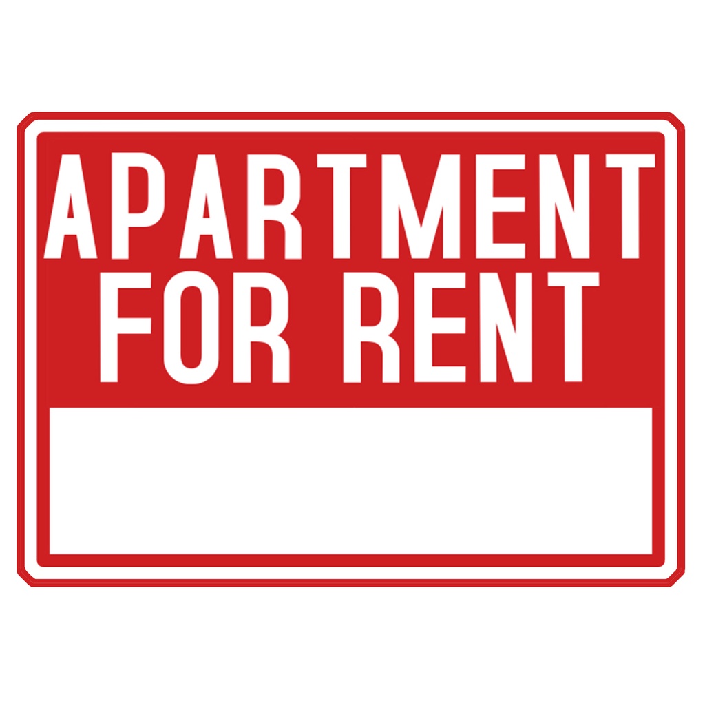 Apartment for Rent - Red - Laminated Signage - A4 Size | Shopee Malaysia