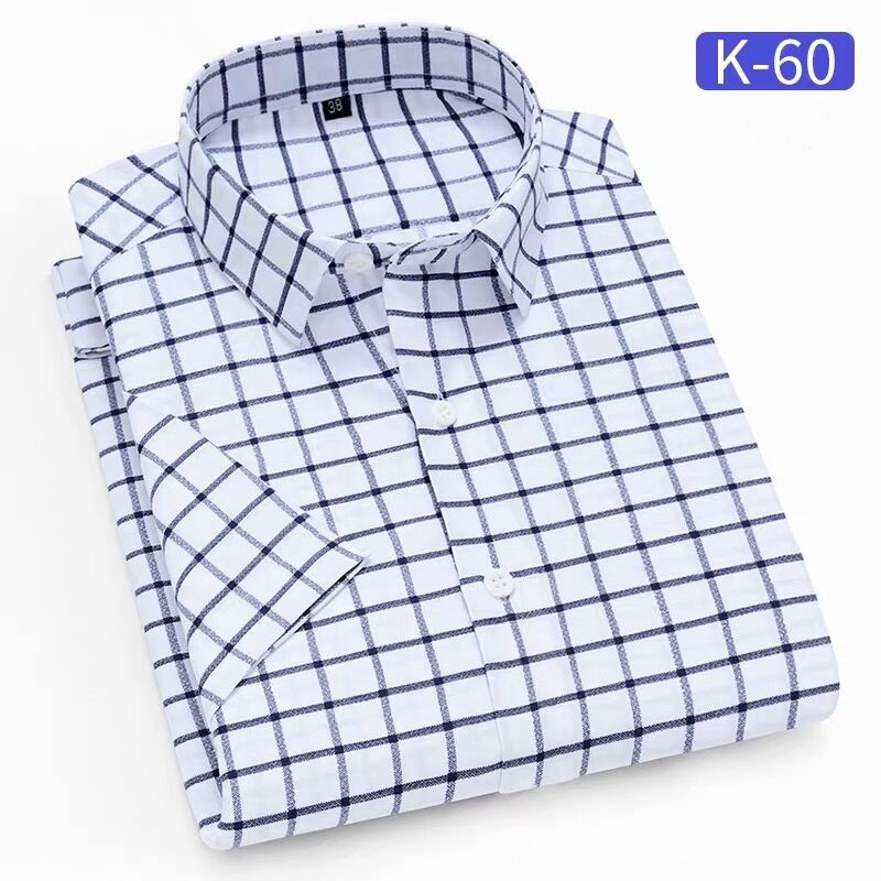 Checkered Shirt Short Sleeve Men's Casual Plaid T Shirt | Shopee Malaysia