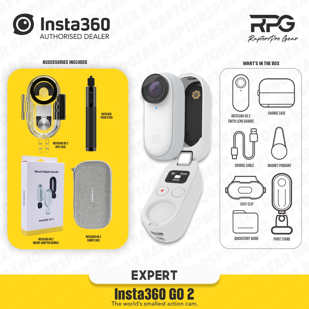 特価 Insta360 Go 2 64gb マウント ダイブケース インスタ360