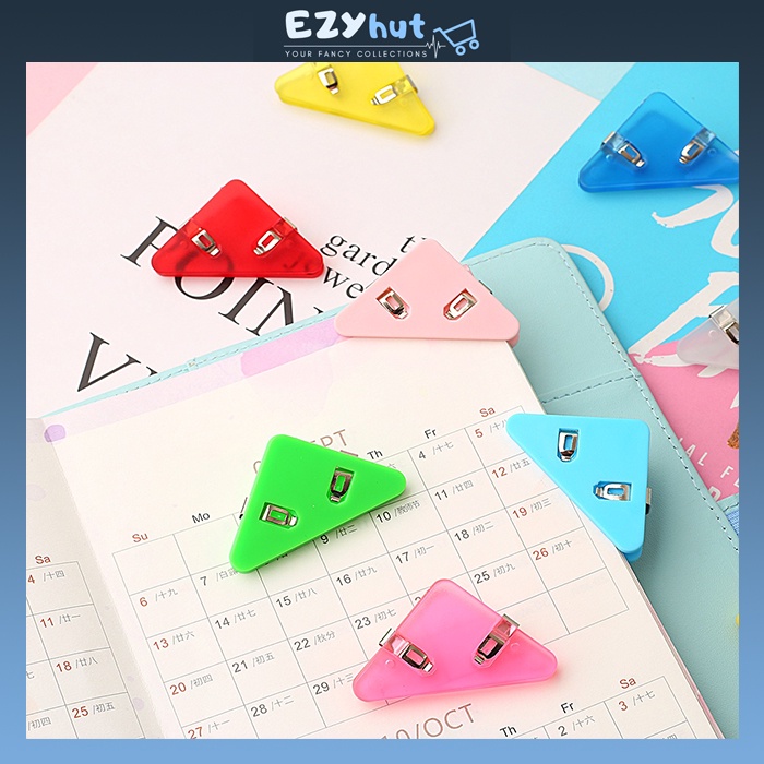 Corner Clips Bookmark Transparent Colorful Page Holder Memo Clip Paper ...