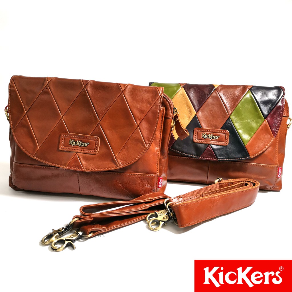 KICKERS ladies casual leather handbags with magnet cover beg tangan kulit perempuan KICKERS Shopee Malaysia