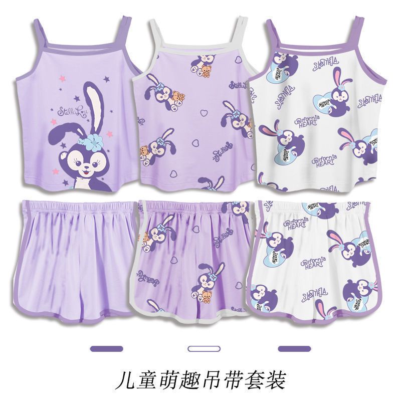 Linabell Stella Lou Strappy top and bottom set purple bunny rabbit ...