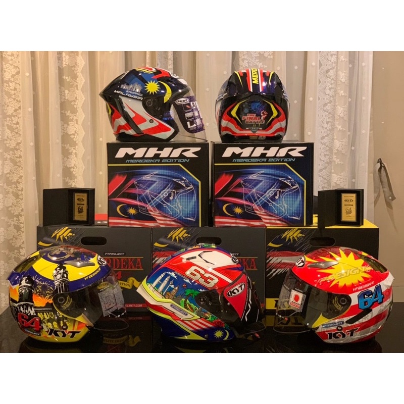 HELMET KYT HELLCAT MERDEKA 64 LIMITED EDITION SIZE XXL Shopee Malaysia