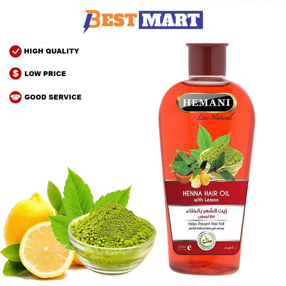 Hemani Henna Hair Oil With Lemon (200 ml) Shopee Malaysia
