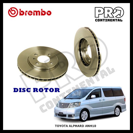 GENUINE BREMBO TOYOTA ALPHARD ANH10 MNH10 2002-2007 FRONT REAR DISC ...