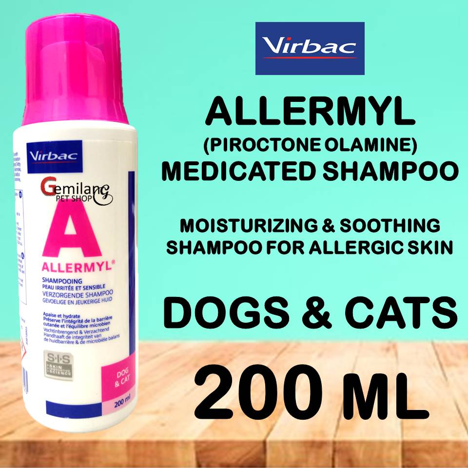 Allermyl Medicated Shampoo 200mL for Dogs & Cats - Moisturizing ...