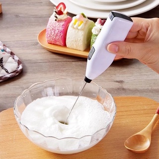 1pc Color Random Silicone Wood Handle Egg Beater For Baking, Kitchen Egg &  Milk Handheld Mixer