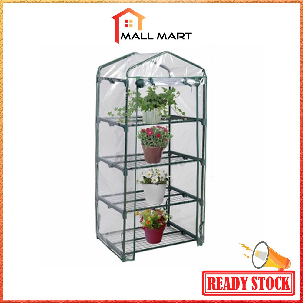 MallMart DIY Mini Greenhouse Transparent Plastic PVC Greenhouse Green