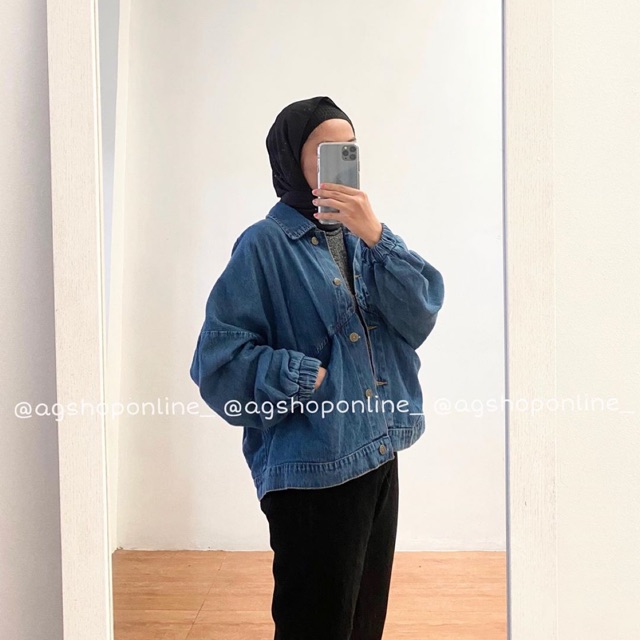 Oversized vintage hotsell denim jacket