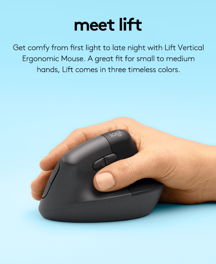 Logitech Lift Vertical Ergonomic Mouse, hands on: Compact and