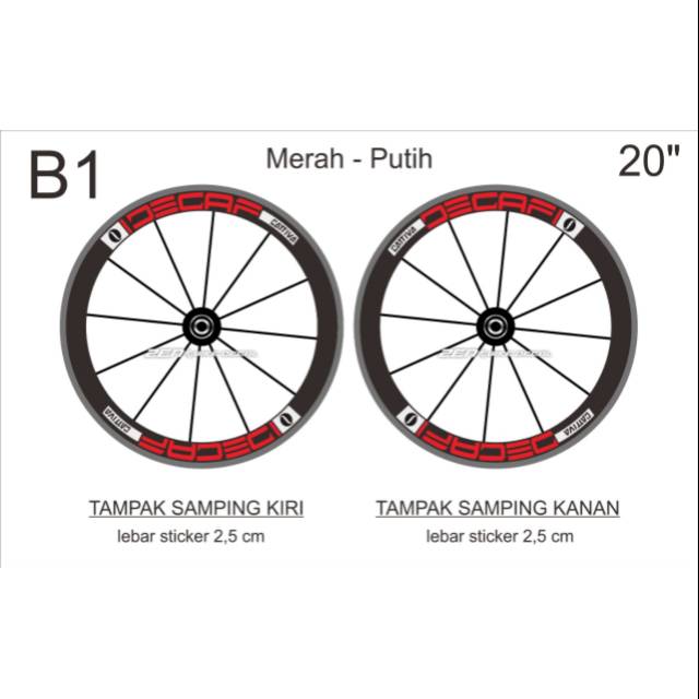 Sticker Deca Bicycle sticker cutting Not decal 20 " Shopee Malaysia
