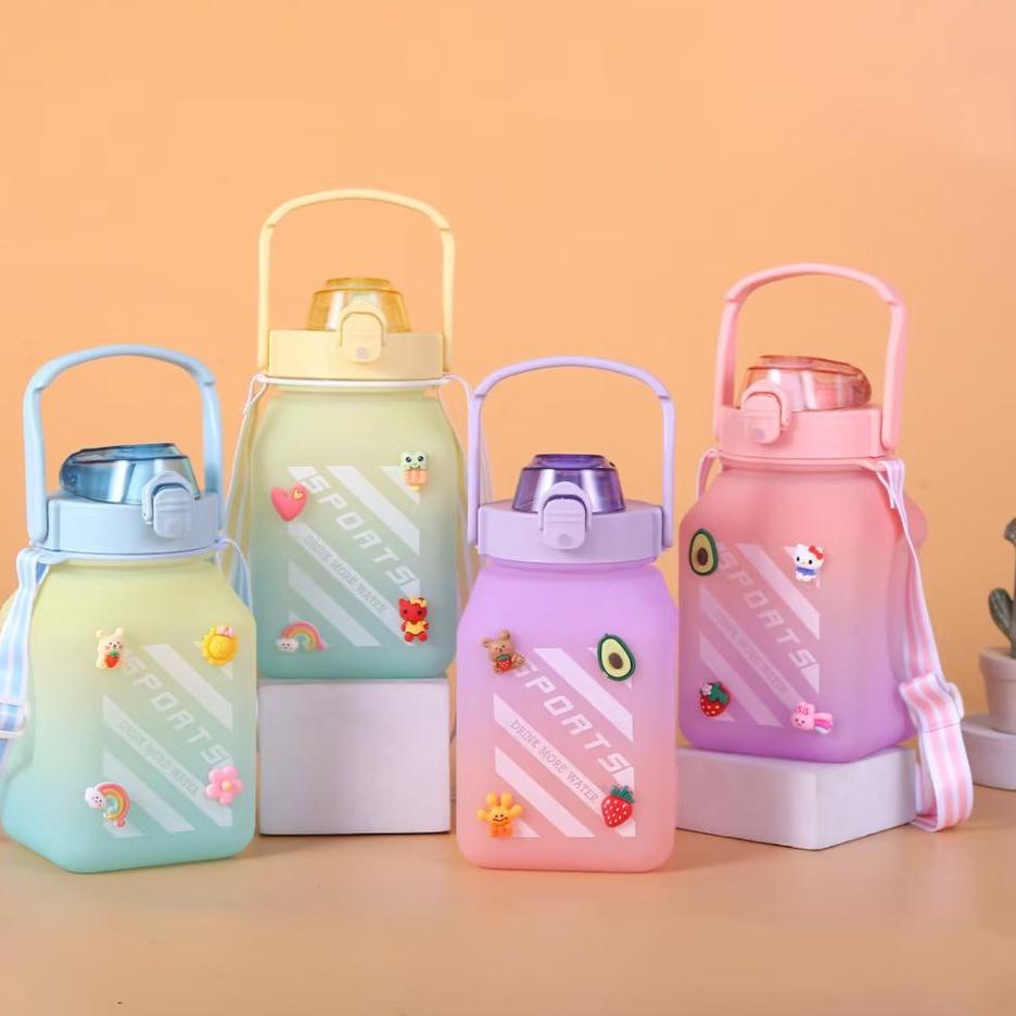 Gold Motivational Bottle 1500ml Free 2D and 3D Sticker Box | Shopee ...