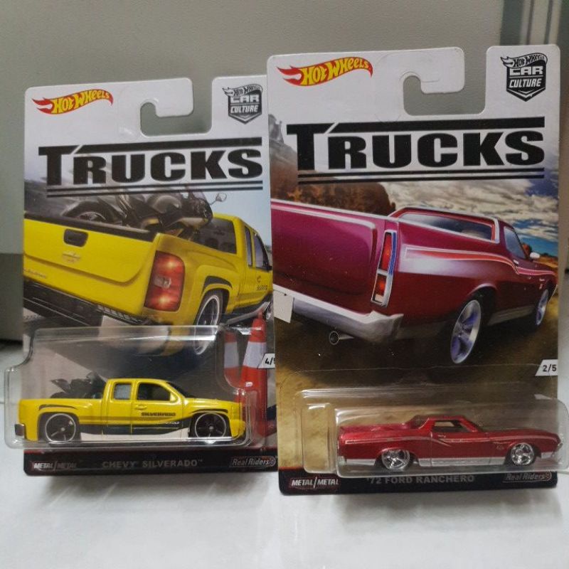 Hot Wheels Car Culture Trucks Series Chevy Silverado 72 Ford Ranchero Shopee Malaysia 9394