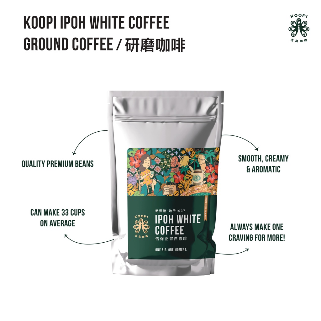 Koopi Original Ipoh White Coffee Powder (Ground Coffee - Coarse ...